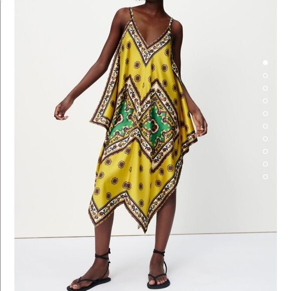 Zara printed kaftan tunic kimono dress - Picture 12 of 12